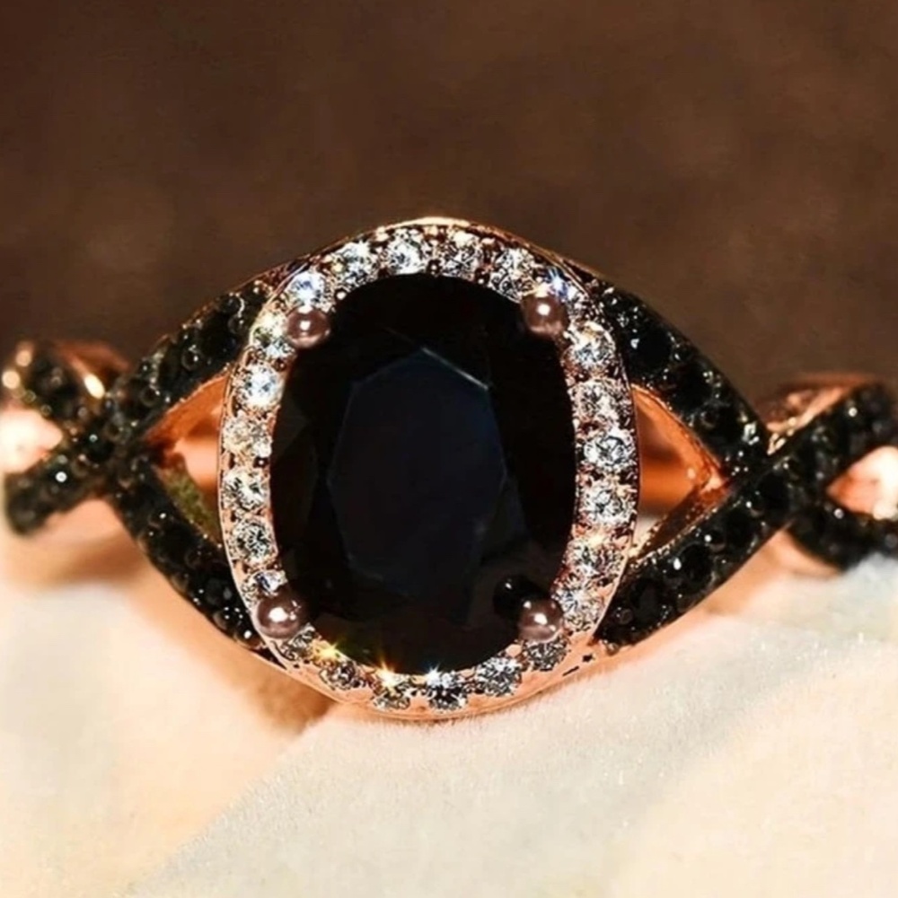 GOLD FLOWER BRIDAL RING - Picture 2 of 4